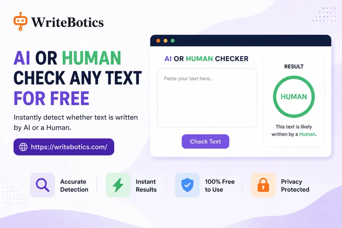 Free AI content detector checking text for AI-generated patterns