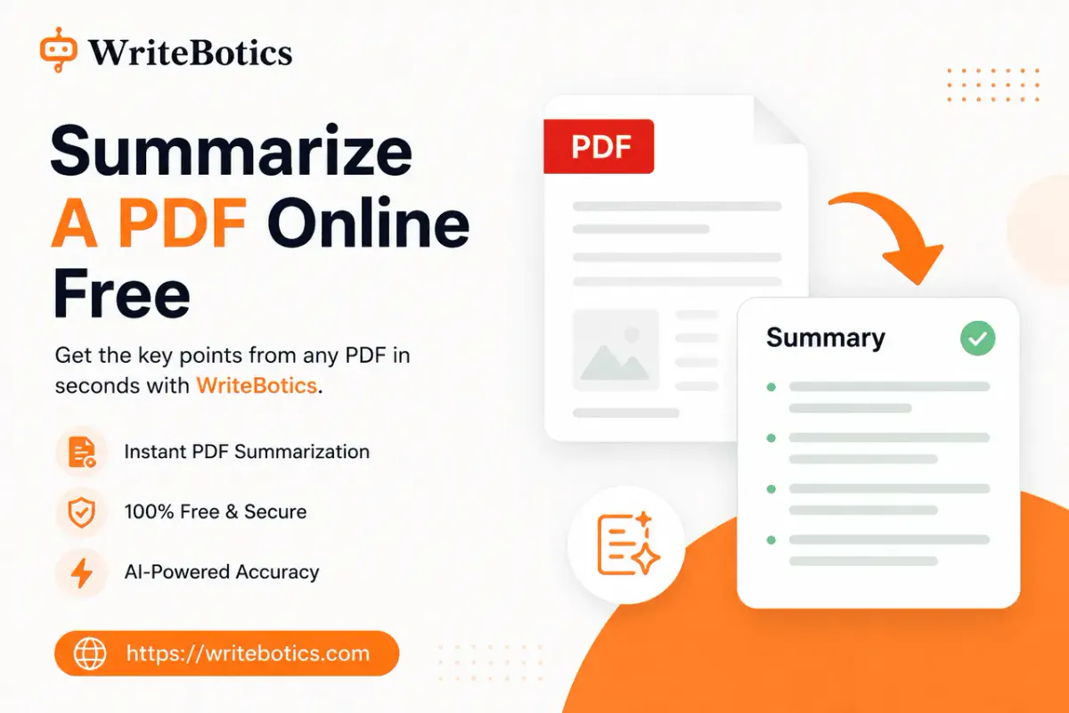 Free online tool summarizing a PDF document with no login required