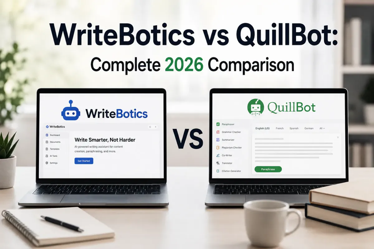 WriteBotics vs Quillbot: Complete 2026 Comparison